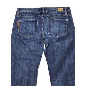 Y2k Paige Denim Hollywood Hills Dark Wash Flare Low Rise Women Size 28 - hemmed
